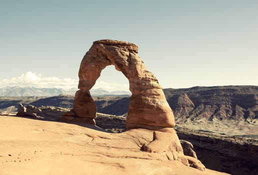 Delicate Arch with special photographic processing, USA