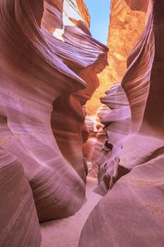 view in famous Antelope Canyon, Page, Arizona, USA 