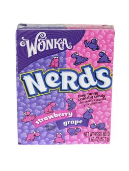 Box of Wonka Strawberry and Grape Nerds