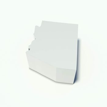 map of arizona in perspective and white