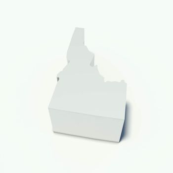map of idaho in perspective and white