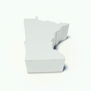 map of minnesota in perspective and white