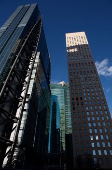 City Business Buildings Impressive Modern in Tokyo Architectural Lines and Reflections Against a Cloudy sky Asia and Travel