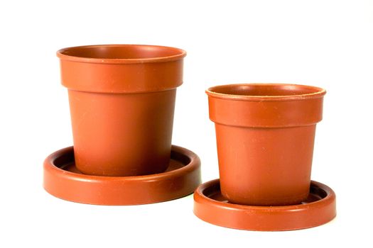 Brown pot to sow vegetables in house