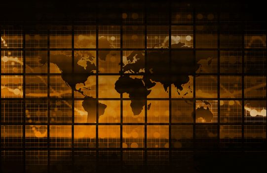 Internet Web Abstract on a Digital Background