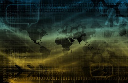 Information Technology or IT as a Art Background