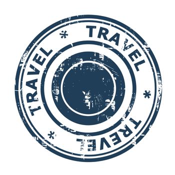 Travel concept stamp concept stamp isolated on a white background.