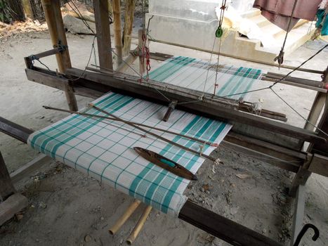 Traditional weaving loom in a Bodo village near Kokrajhar, Assam, India