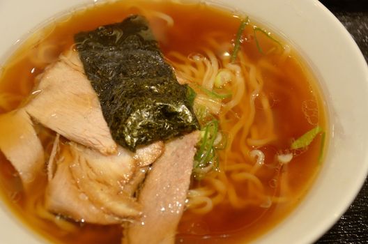 Japanese noodle with soup in Japanese style