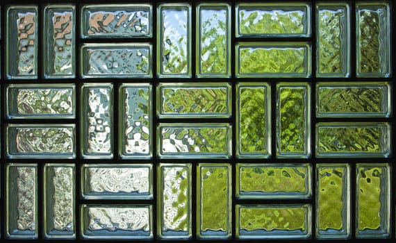 Glass brick panel texture from the interior
