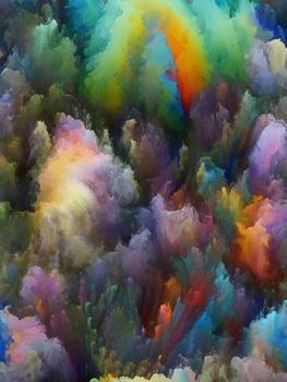 Background design of colorful fractal turbulence on the subject of fantasy, dreams, creativity,  imagination and art