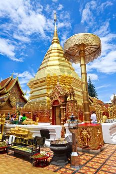 Wat Phrathat Doi Suthep temple in Chiang Mai, Thailand.