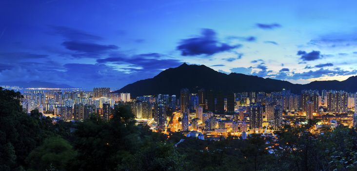 Hong Kong city night view