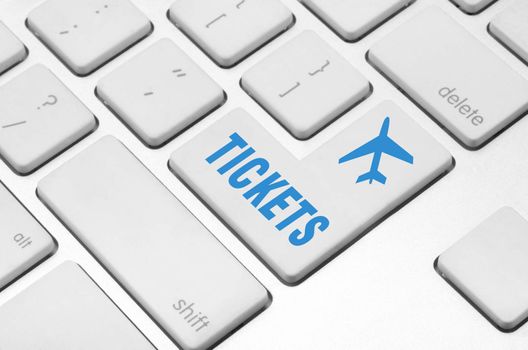 Business concept: Buy tickets key on the computer keyboard