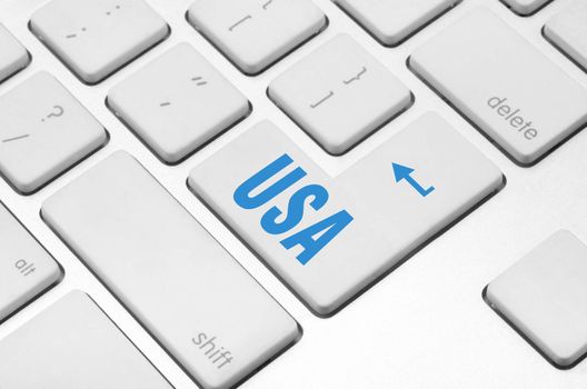 concept: USA key on the computer keyboard