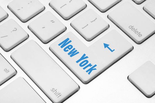 concept: New York key on the computer keyboard