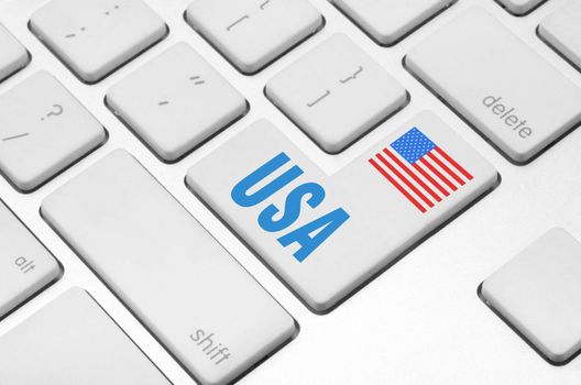 concept: USA key on the computer keyboard