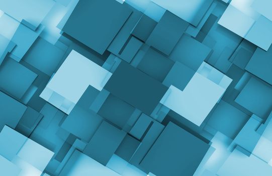 3D Squares Background with a Futuristic Concept
