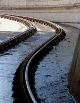 Rail track going into the distance