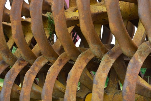 Rusting farm equipment