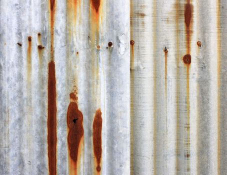 A rusty corrugated iron metal texture