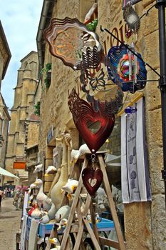 Old-fashioned fois gras shop from the XV century in the town of Perigaux, France