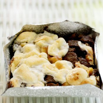 Brownie with Marshmallows topping, Delicious dessert