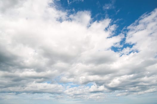 An image of a bright blue sky background