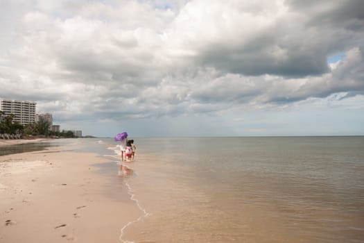beautiful Hua Hin beach in Thailand