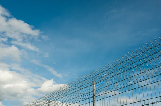 An image of a bright blue sky background