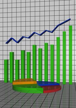 The schedule the histogram showing lifting and business blossoming