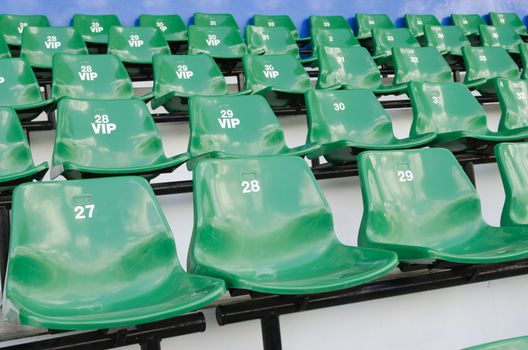 green football Stadium seats 