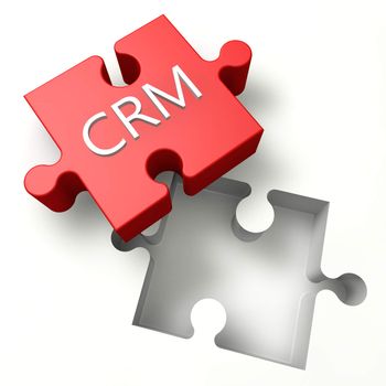3d Puzzle concept: CRM - Customer Relationship Management