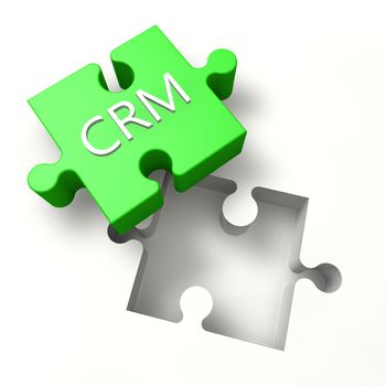 3d Puzzle concept: CRM - Customer Relationship Management