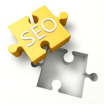 3d Puzzle concept: SEO - Search Engine Optimization