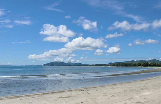 beautiful Hua Hin beach in Thailand