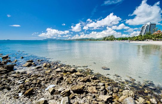 beautiful Hua Hin beach in Thailand