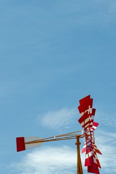 colorful of wind mill under the blue sky