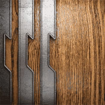 metal and wood background