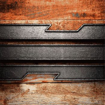 metal and wood background