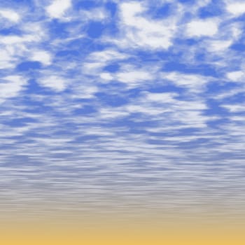 Blank sky surface with small clouds