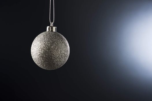 Christmas Bauble in simple color setting and side lighting 