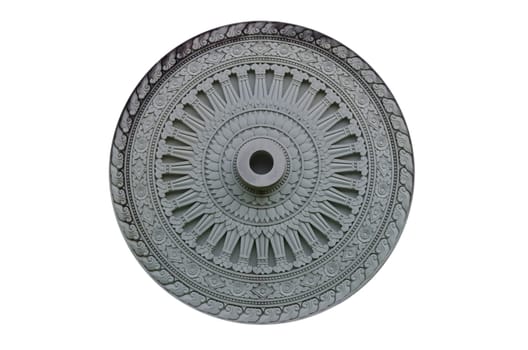 stucco Thai style on white background ( stucco from old government temple )