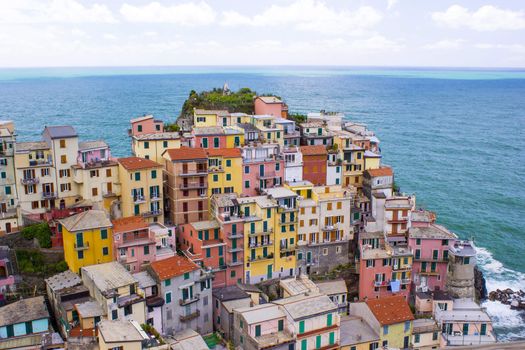 Village of Manarola, on the Cinque Terre coast of Italy