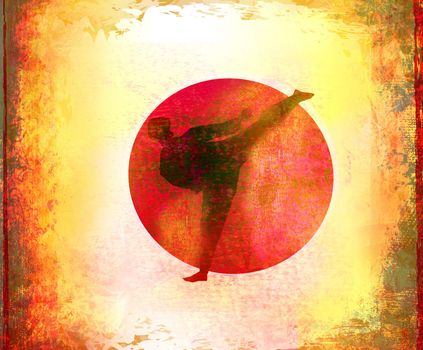karate Grunge background