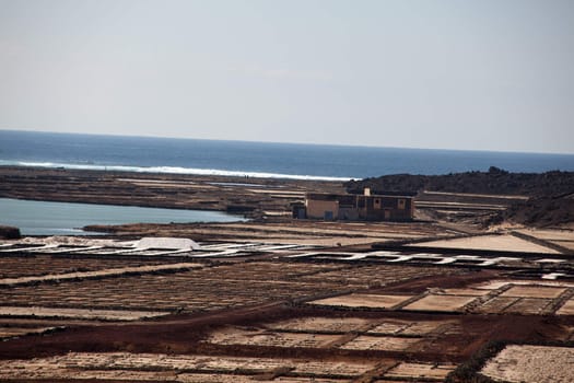 salinas de janubio a an area of ​​Lanzarote where they take the salt out of the sea