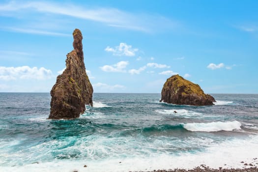 Rocky peaks of the Madeira coast