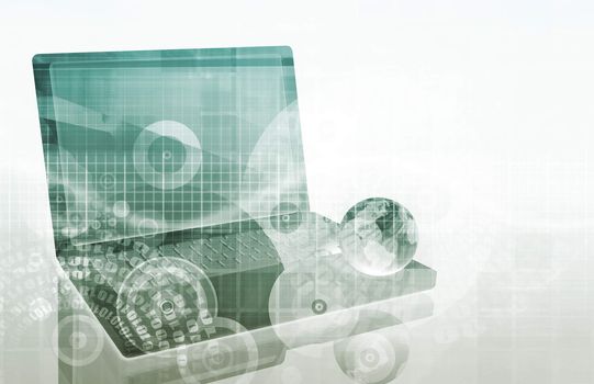 Network Security as a Art Abstract Background