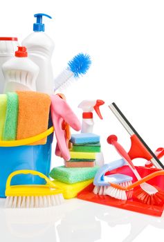 copy space image of cleaning accessories