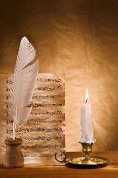 copyspace background of musical writing